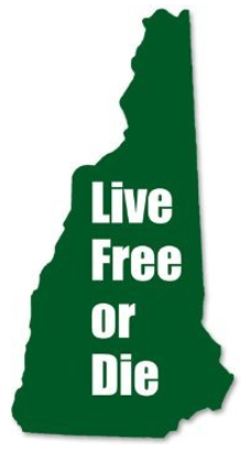 NH state silhouette &quot;Live Free or Die&quot;